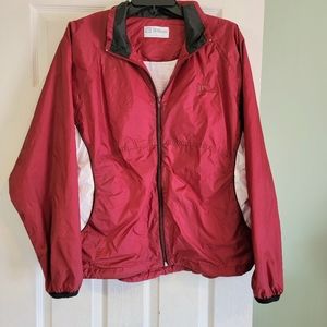 Wilson 90s Vintage Red Windbreaker Full-Zip Jacket